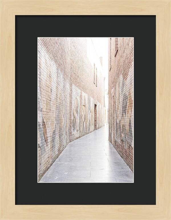 Brick Alleyway With Street Art