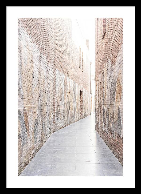 Brick Alleyway With Street Art