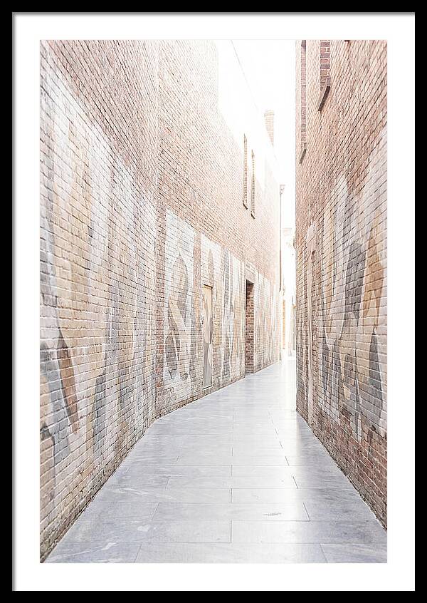 Brick Alleyway With Street Art