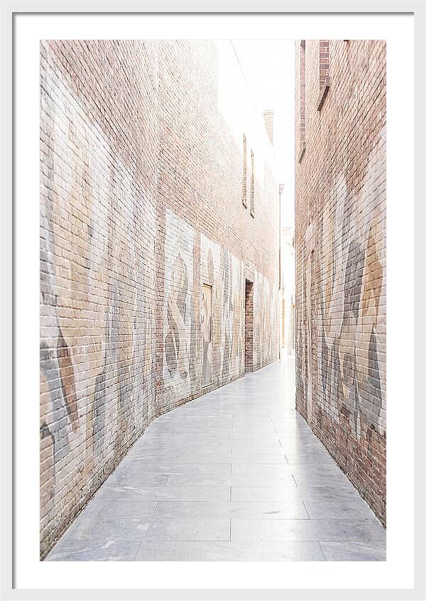 Brick Alleyway With Street Art
