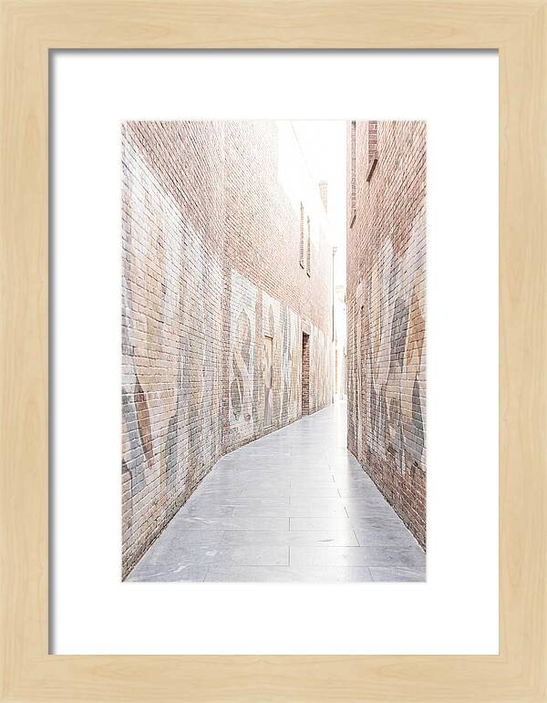 Brick Alleyway With Street Art