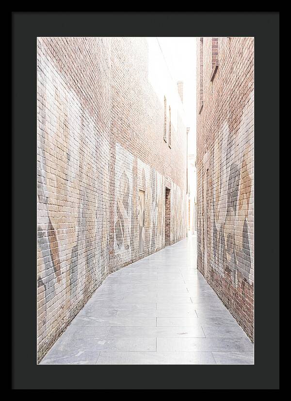 Brick Alleyway With Street Art