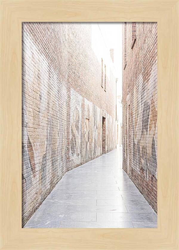 Brick Alleyway With Street Art