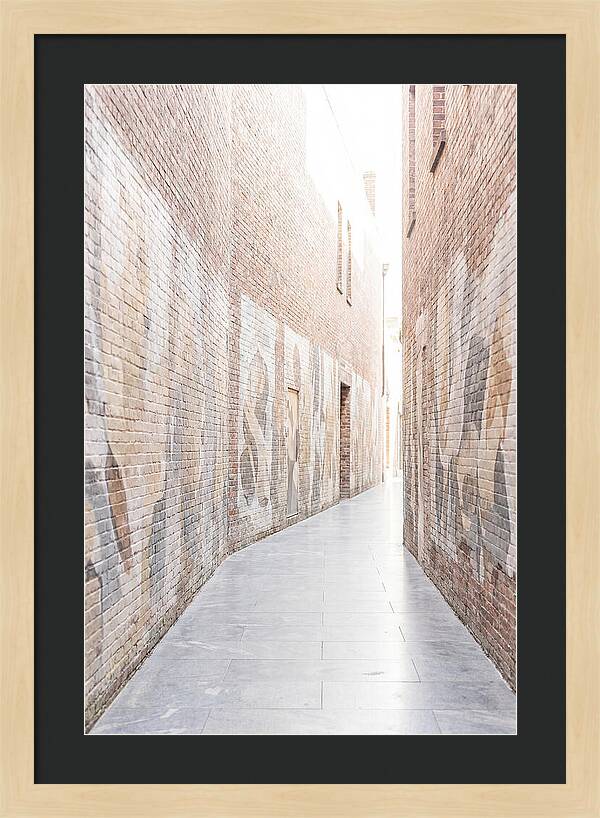 Brick Alleyway With Street Art