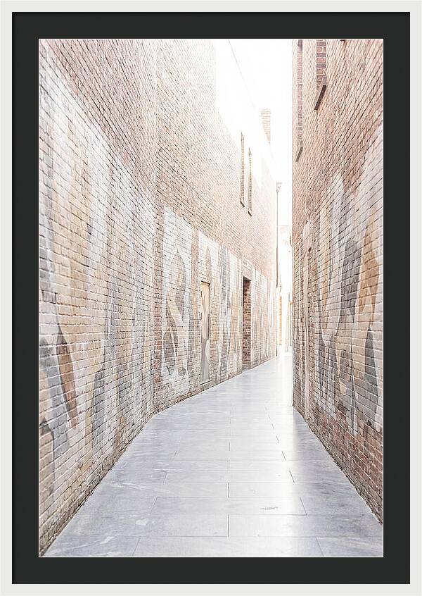 Brick Alleyway With Street Art