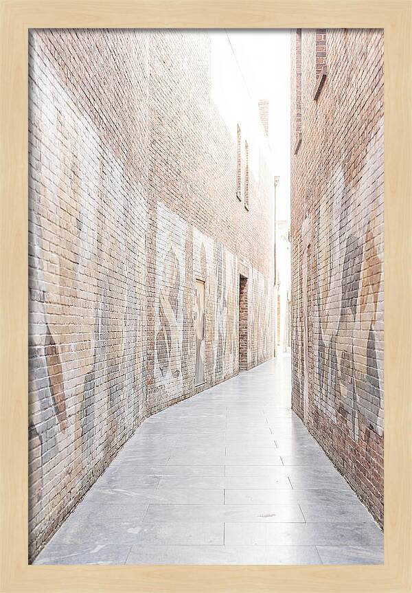 Brick Alleyway With Street Art