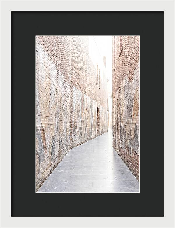 Brick Alleyway With Street Art