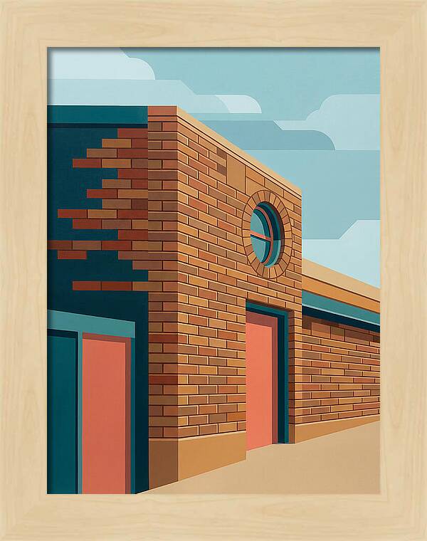 Brick Building With Circular Window