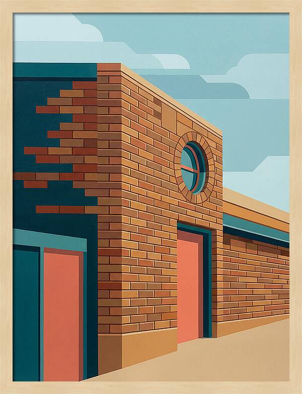 Brick Building With Circular Window