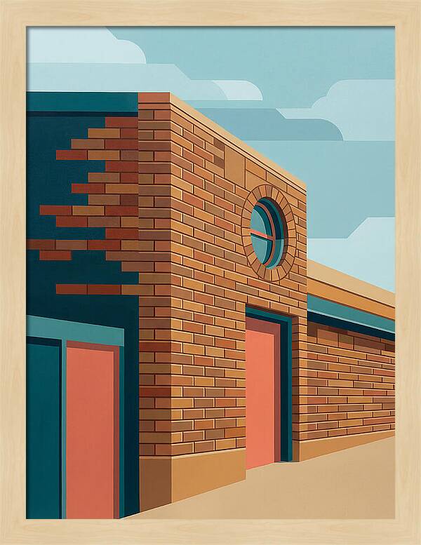 Brick Building With Circular Window