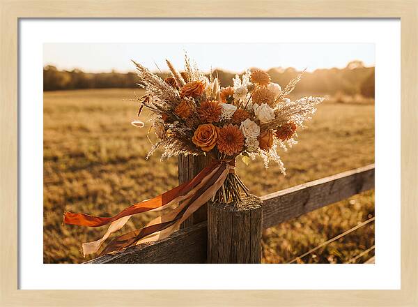 Brides Bouquet With Trailing Ribbons