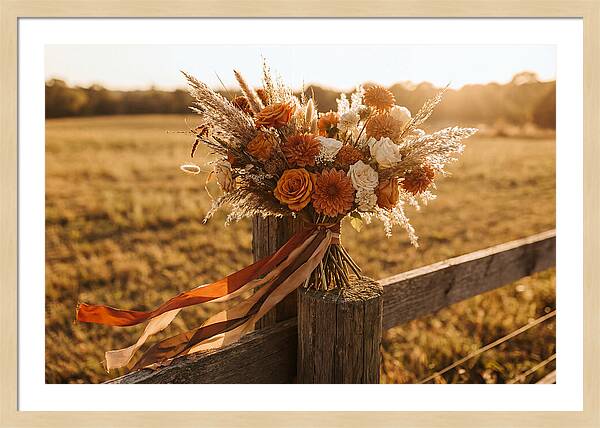 Brides Bouquet With Trailing Ribbons
