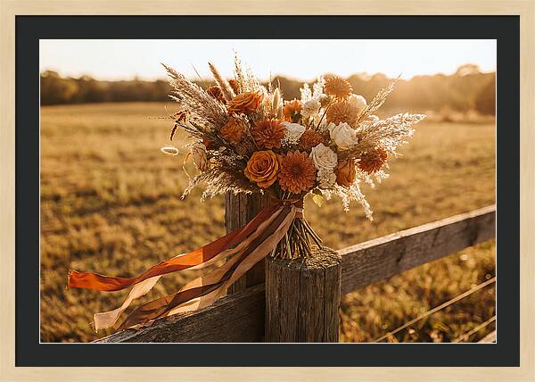 Brides Bouquet With Trailing Ribbons
