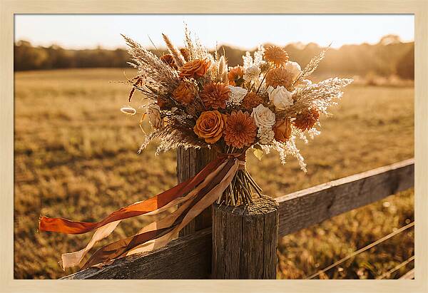 Brides Bouquet With Trailing Ribbons