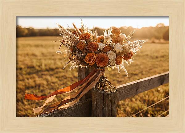 Brides Bouquet With Trailing Ribbons