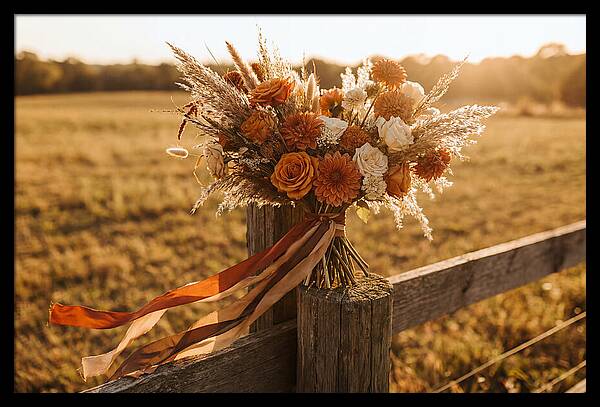 Brides Bouquet With Trailing Ribbons