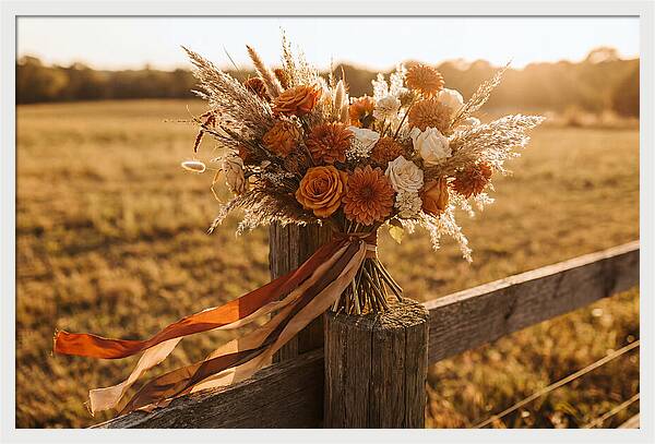 Brides Bouquet With Trailing Ribbons