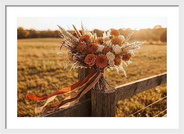 Brides Bouquet With Trailing Ribbons