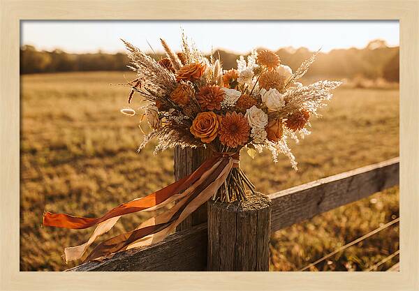 Brides Bouquet With Trailing Ribbons