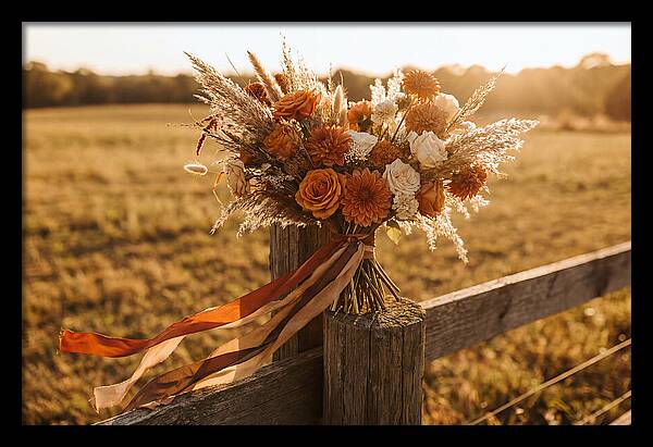 Brides Bouquet With Trailing Ribbons