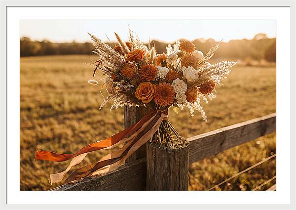 Brides Bouquet With Trailing Ribbons