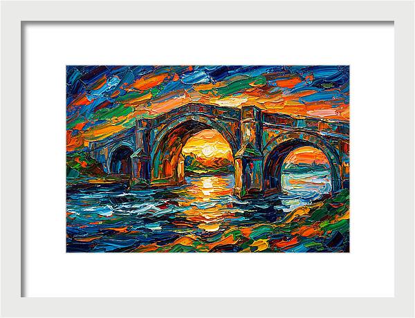 Bridge Over Water At Sunset
