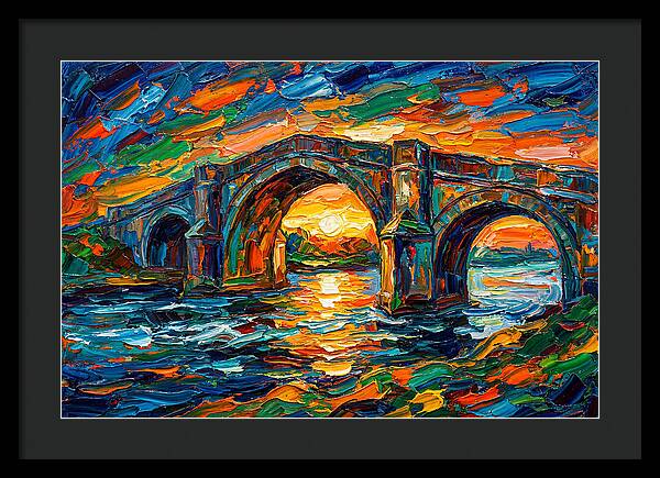 Bridge Over Water At Sunset