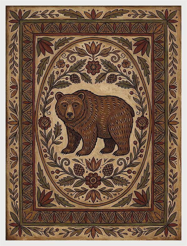 Brown Bear Folk Art
