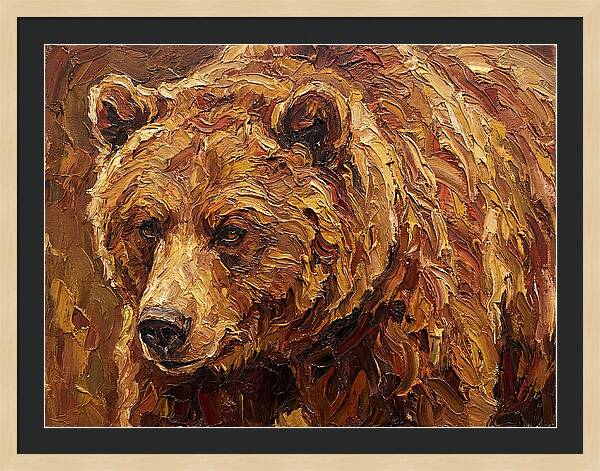 Brown Bear In Earthy Tones