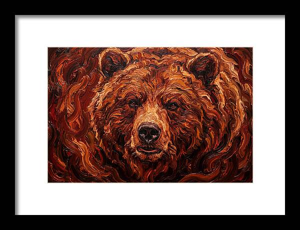 Brown Bear In Expressionist Style
