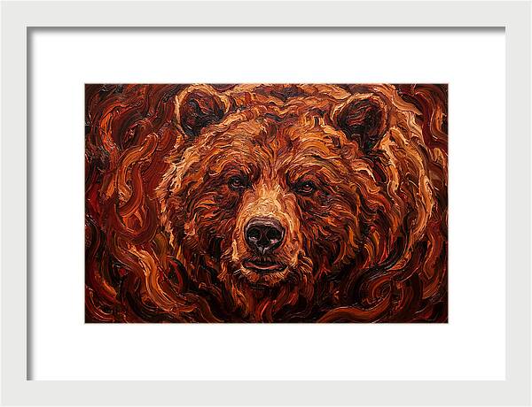 Brown Bear In Expressionist Style