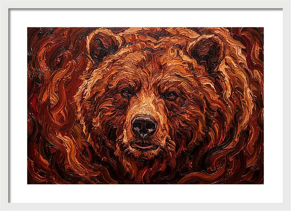 Brown Bear In Expressionist Style