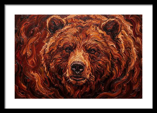 Brown Bear In Expressionist Style