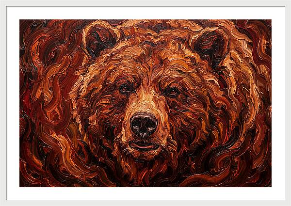 Brown Bear In Expressionist Style