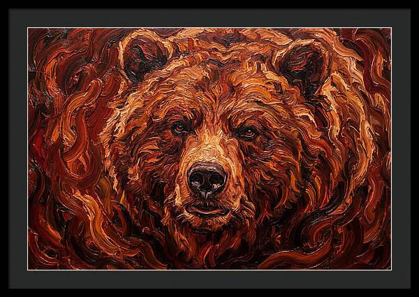 Brown Bear In Expressionist Style