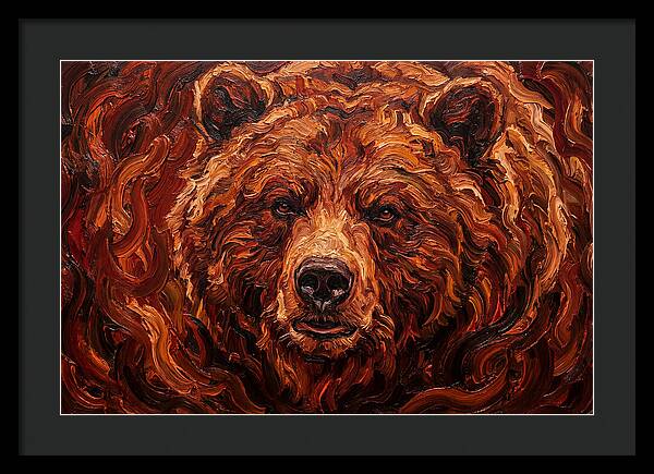 Brown Bear In Expressionist Style