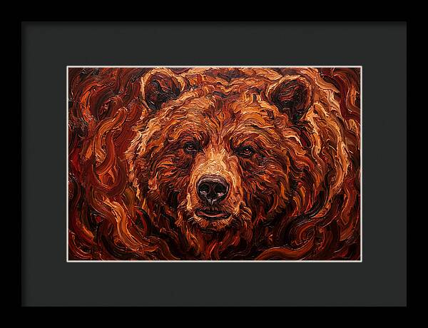 Brown Bear In Expressionist Style
