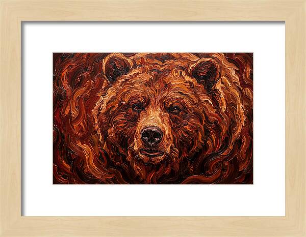 Brown Bear In Expressionist Style