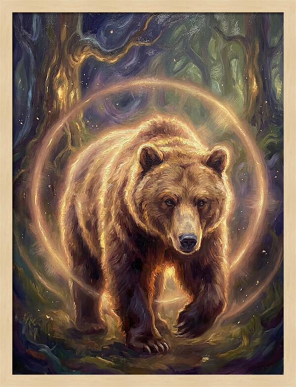 Brown Bear In Forest