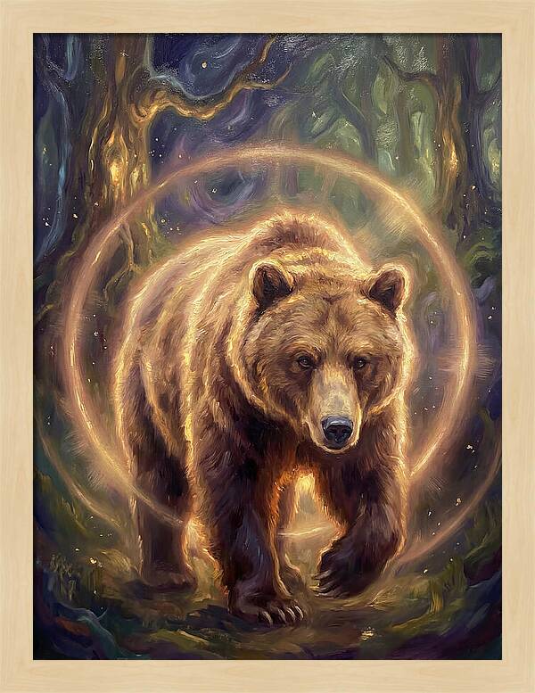 Brown Bear In Forest