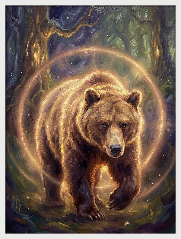 Brown Bear In Forest