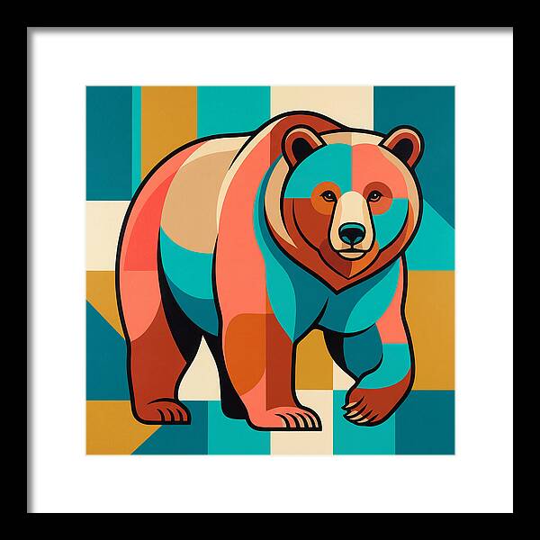 Brown Bear In Vibrant Colors