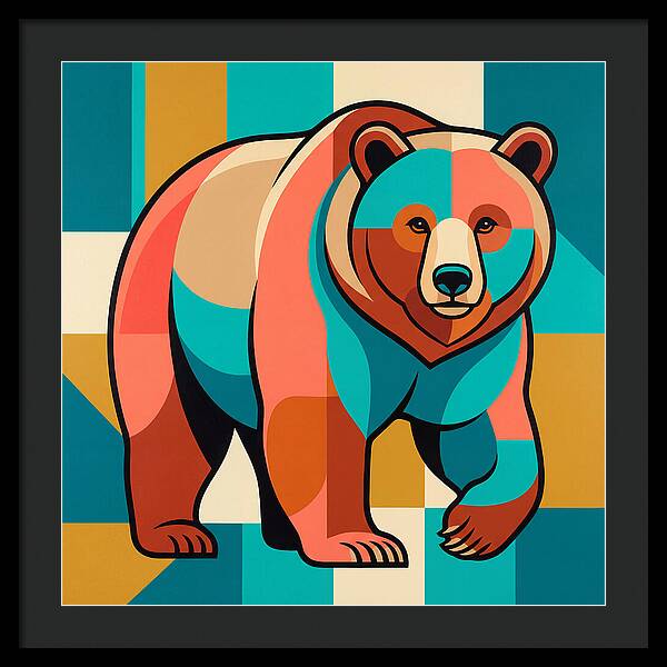 Brown Bear In Vibrant Colors