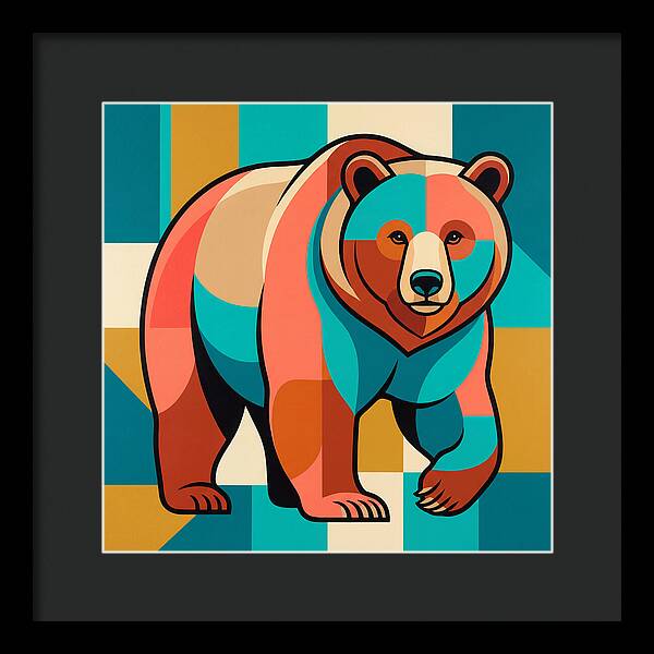 Brown Bear In Vibrant Colors