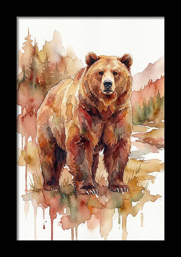 Brown Bear In Watercolor