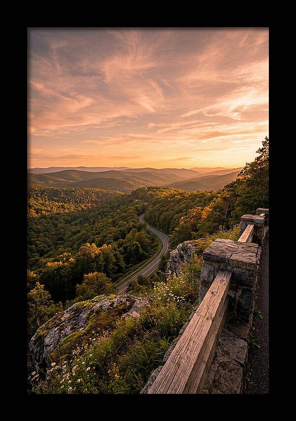 Brown County Overlook At Sunset
