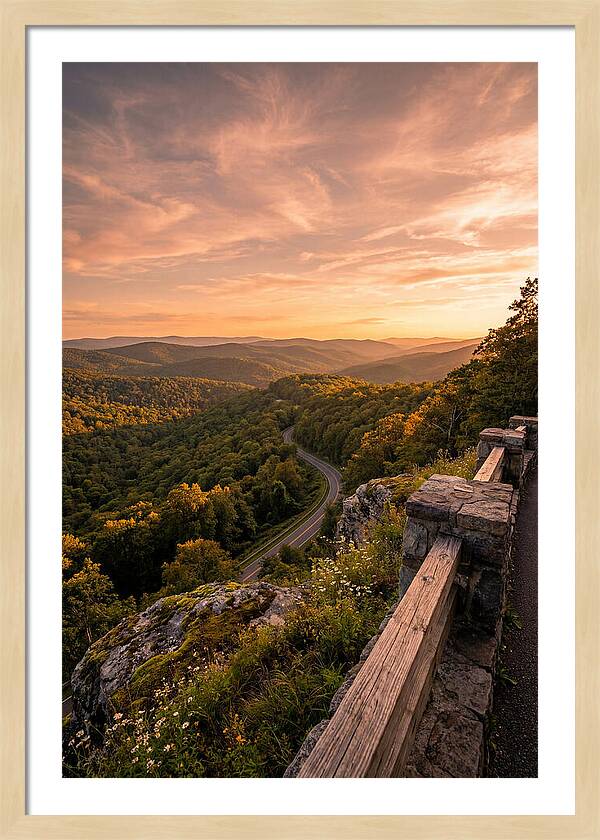 Brown County Overlook At Sunset