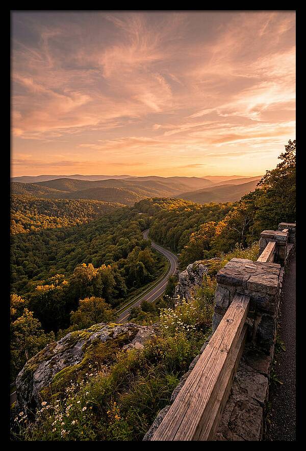 Brown County Overlook At Sunset