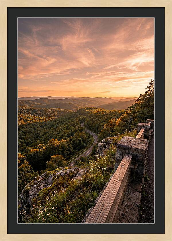 Brown County Overlook At Sunset