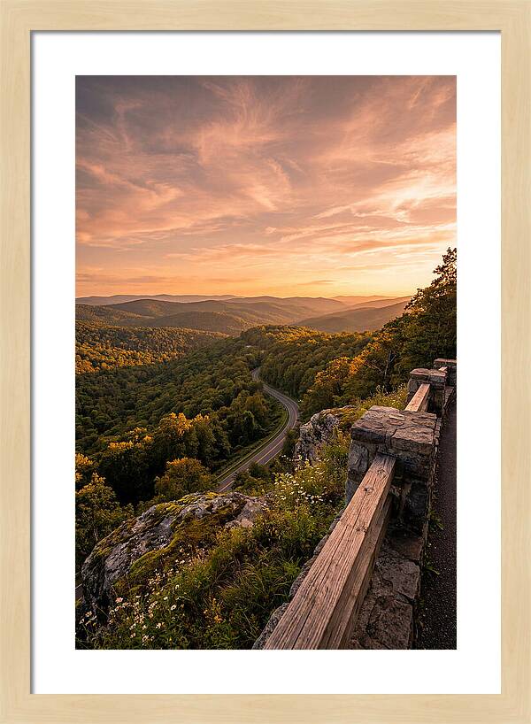 Brown County Overlook At Sunset